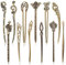 12 Pièces Baguettes de Cheveux Chinoises Femmes, AUHOTA Chinois Bâtons de Cheveux Rétro Vintage Décoratif, Antique Bronze Épingle à Cheveux Ancien pour Cheveux DIY Accessoire, 12 Styles