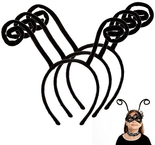 JOYIN 3Pcs Bandeau antenne noir, taille unique pour les enfants et les adultes Nouveautés Bandeau velours coccinelle papillon Firefly Costume d'Halloween, Accessoires pour libellules