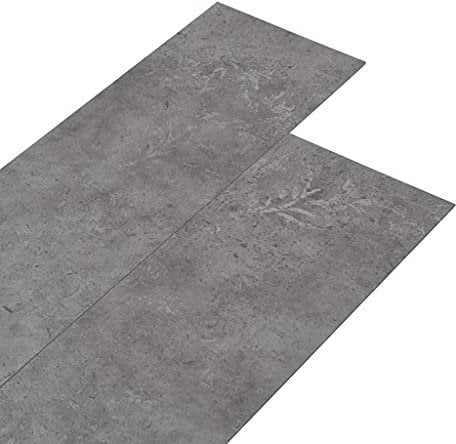 vidaXL Listoni Pavimento PVC 5,02 m² 2 mm Autoadesivi Grigio Cemento