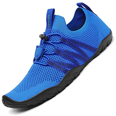 SAGUARO Chaussures Aquatiques Homme Femme Chaussons de Plage Respirant Chaussures d'eau Léger Chaussures de Yoga Natation Plongée Surf Piscine, Bleu Cobalt, 41 EU