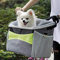 PJDDP Fahrradkorb Für Hund, Hundekorb Für Den Lenker Vorne, Haustier Fahrradtasche Für Hunde Katzen,Hundekorb Rucksack,Abnehmbare Fahrradtasche Für Kleine Mittlere Hunde Und Katzen(5Kg),Grau