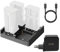 ZITAY NP-F550 NP-F970 Chargeur de batterie 4 canaux avec indicateur LED (avec adaptateur 65 W) QC PD Charge rapide Type-C et port DC pour Sony NP-F550, NP-F750, NP-F970, NP-F980 batterie