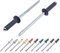 Marcopol (400 Stück) Lackierte Blindnieten 4,0 x 14 mm, Kuppelkopf, DIN 7337, Aluminiumniete und Stahldorn, Popnieten (400, Anthrazitgrau RAL 7016)