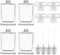 Enenes Glass Refillable Perfume Bottle, 4 pcs Portable Square Empty Glass Perfume Atomizer Bottle, 30ml/1 oz. Spray Glass Bottle Atomizer Container (30ML, Transparent)