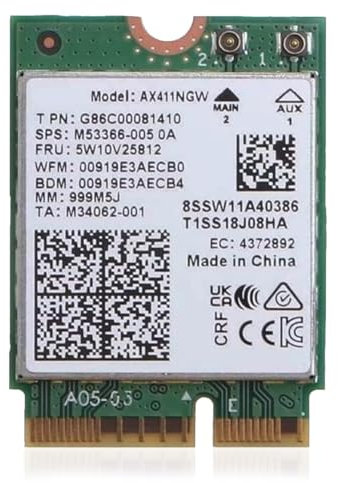 HighZer0 Electronics AX411 WiFi 6E Card | Tri-Band Wi-Fi | Up to 3.0 Gbps | CNVio2 M.2 Wifi Card for PC | Supports Bluetooth 5.3 | Requires Intel 12th+ Gen CPU Windows 10/11, Linux | AX411NGW