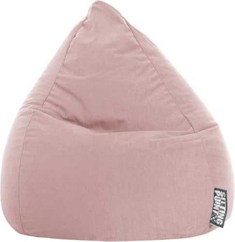 SITTING POINT only by MAGMA BeanBag Easy L Indoor Sitzsack, Lounge Sitzkissen, 70x90cm, Made in Germany, Waschbar, Sessel für Kinder & Erwachsene, altrose