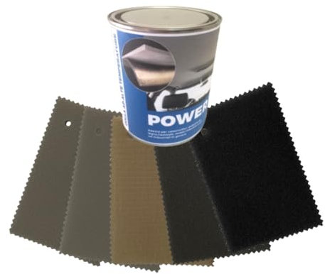 TENDAGGIMANIA ® Reparaturset für Himmel für Auto, Modell Samt - Stoff Himmel Auto Schwarz 186 - Länge 3 m + Kleber mit hohen Temperaturen