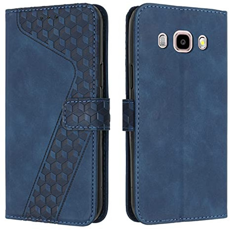 OKZone Cover per Samsung Galaxy J510/J5 2016, Custodia in Pelle Samsung J510/J5 2016, Cover a Libro Galaxy J510/J5 2016 Magnetica Portafoglio Folio PU Pelle Flip Caso con Wallet Case Cover (Blu)