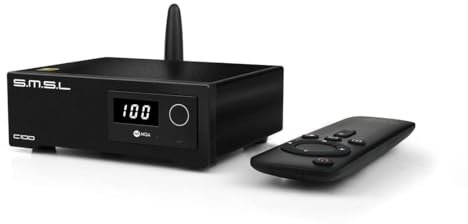 SMSL C100 DAC AK4493S MQA Decoder DSD512 PCM32Bit/768kHz USB/Optisch/Koaxial/Bluetooth zu RCA Desktop DAC für PS5/PC/Aktive Lautsprecher/Verstärker