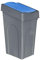 Optimal Products 50L Plastic Recycling Bin Rubbish Dustbin Kitchen Garden Recycle Waste Bin With Lid (Blue, 1)