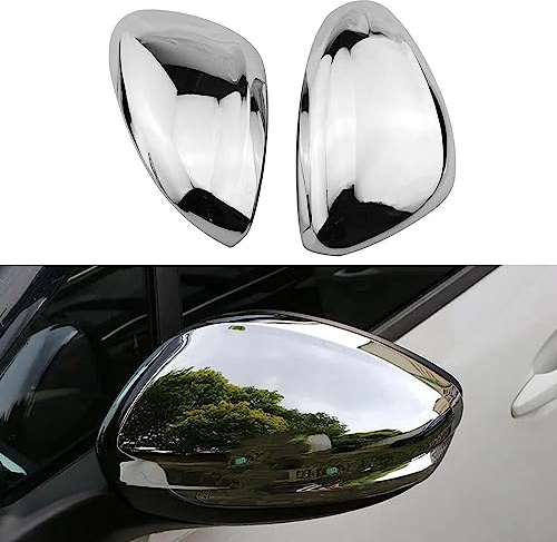 YuZong Coquille Miroir Voiture pour Peugeot 208 301 2008,Coque de rétroviseur latéral Couvre Capuchon Décoration Accessoires,B-Silver
