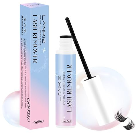 Lash Remover - Lankiz Eyelash Remover for Lash Extensions and Lash Cluster Glue 5ml Non-Irritating Home Use