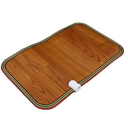 Heizmatte Fußheizung Heizteppich Elektrische Heizteppich Fusheizung Fusmatte-Fuswarmer 30 x 50 cm 220V 60℃ Braun