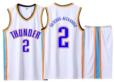 2-Teiliges Basketball Trikot Set, Trikot Shirt und Shorts, Weste + Shorts Weiß M