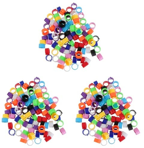 FRCOLOR 300 STK Nymphensittich Beinband 6mm Taubenfußring Ringe Für Vögel Nummernschilder Taubenring Hühnerfuß-Tags Papageienfußringe Hühnerspielzeug Taubenfußband Trommelstock Wachte