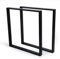 FERRO modern design Tischbeine Metall Schwarz 72cm Hoch - Tischfüße Stahl 2mm Dick - Tischgestell mit 8mm Löchern - Tischkufen mit Kunststoffkappen