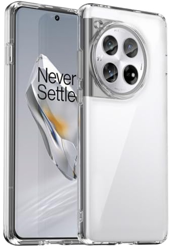Oprimio Kristallklar Hülle für OnePlus 12 [Silikon Hülle] [%100 Durchsichtig] [Deutsche Material] Ultra Dünne Klar Handyhülle für OnePlus 12