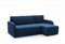 LIKMA Ecksofa Otto L-Form 224 cm Marineblau Moderne Sofas & Couches - Velvet Sofa mit Schlaffunktion - Schlafsofa mit Bettkasten - Wohnlandschaft mit Bettzeugbehälter, Stoff: Trinity 242