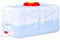 LJBD Bidon d'eau avec Robinet, Potable Réservoir d'eau en HDPE, Jerrican Eau Alimentaire avec Poignée pour Camping en Plein Air Randonnée Voyage Barbecue L'urgence(Size:200L,Color:Blanc)