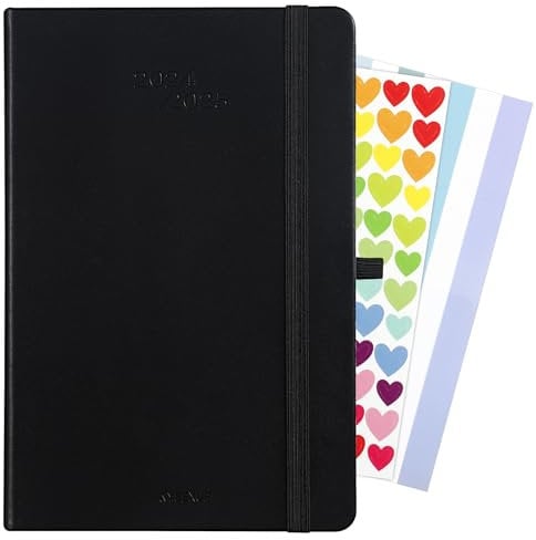 INYEEXUP Kalender 2025 A5 Wochenplaner Hardcover mit PU-Leder,Taschenkalender 14 Monate (Nov 2024-Dez 2025),Studienplaner 2024/25 1 Woche 2 Seite mit Stiftschlaufe