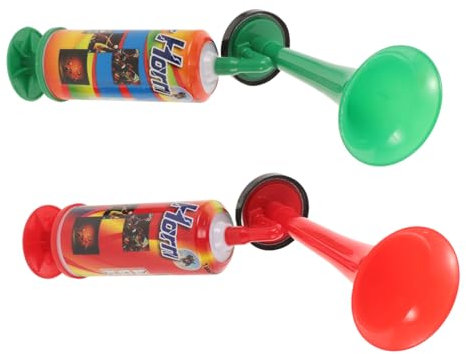 WHAMVOX 2st Handpumpenhupe Stadionhorn-geräuschmacher Partygebläse Krachmacher Hand Drücken Jubelhorn Sporthupe Jubelhorn Prop Hörner Lufthorn Kann Jubeln Luft Horn Partyzubehör Plastik