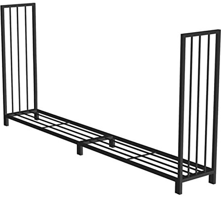 HYEFDWS Estantes para leña Extra Grandes, Soporte apilador de Troncos de Hierro Forjado para Estufas de leña, fogatas de Patio o Pilas de leña, fácil Montaje