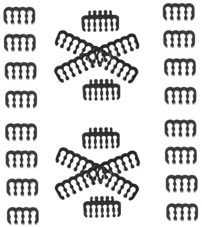 Gadpiparty 24 Stück Kabelorganizer Kabelkämme Aus Robustem Material Schwarz Fürpc Gehäuse Wasserkühlung Kabelmanagement Mit Einfacher Installation Und Vielseitiger Kompatibilität