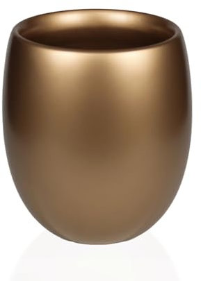 Campella - Maceta Orbis Lacada - Maceta Decorativa Interior - Tiestos Plantas - Macetas Redondas,Maceteros Interior y Exterior - Exclusiva,Elegante,Premium,Maceteros Altos (Bronce, Grande)