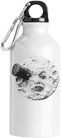 A Trip To The Moon Man In The Moon Space Rocket Tourist Water Bottle White