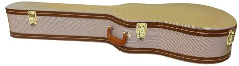 Dickly Akustikgitarrentasche Gitarrenkoffer mit Tragegriff Gigbag Hartschale, Brauner Griff