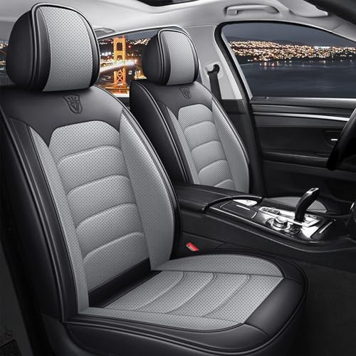 Ansixeay Auto Sitzbezüge für VW Golf 5 2003-2011 Leder Schonbezüge, Vordersitze und Rückbank Sitzschoner, Kompletter Satz Auto Zubehör