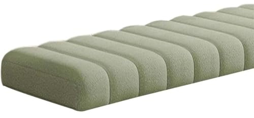 Generisch Bankauflage Bankkissen 120x40 100x40 80x40 160x40 40x40 4.5cm Dick Sitzkissen Bank Indoor Outdoor Abnehmbarem rutschfeste Sitzauflage Bank Fensterbank Gartenmöbel,Matcha Green,50x90cm