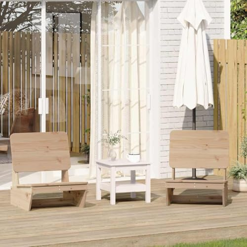 Owoxanthellate Gartenstühle 2er Set 60x64 cm Massivholz Kiefer Rustikal & Stapelbar für Balkon Terrasse Lounge Dining Outdoor Relaxing