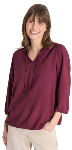Cecil 3/4-Arm Bluse mit Split Neck und Bändern