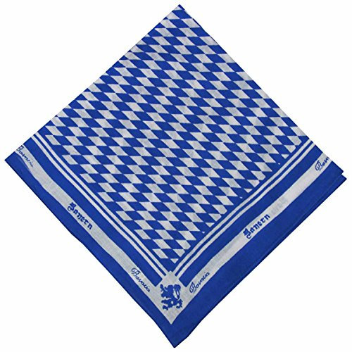 German Wear Halstuch Trachtentuch bayrisches Bandana Muster, Dunkelblau