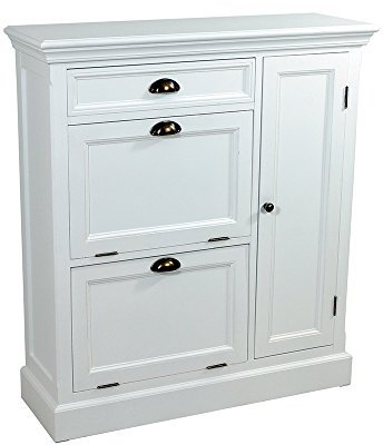 Schuhschrank Galten Holz Vintage Look weiÃŸ