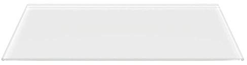 Rechteck *Frosty* 140x40cm - Kamin-Vorlegeplatte Milchglas Funkenschutzplatte Kaminbodenplatte Glasplatte (Rechteck *Frosty* 140x40cm- ohne Dichtung)