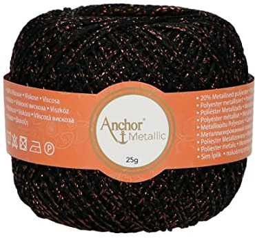 Anchor Artiste Metallic 4716400-00342 schwarz Effektgarn