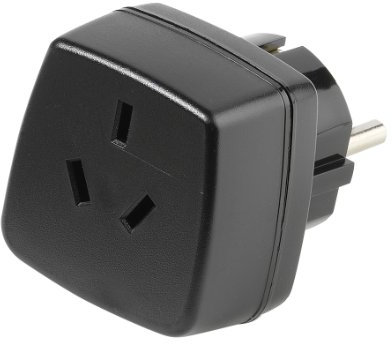 Vivanco TA AUS/D Reisestecker Australien/China Buchse (Schuko Stecker schwarz)