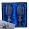 The Engraving Gallery 25th Silver Wedding Anniversary Engraved Crystal Wine Goblets in Gift Box. Gift Wrap and Ribbon,