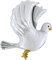 PartyMarty 3D Folienballon HOCHZEITSTAUBE weiß 94cm - Hochzeitsballons Ballon Dove Hochzeit Geschenk Dekoration