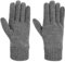 Lipodo Thinsulate 3M Strickhandschuhe Damen/Herren - Handschuhe mit Fleecefutter - Herbst/Winter- Outdoor Fingerhandschuhe- Elastischer Rippstrick - grau S