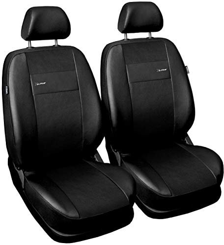 GSC Sitzbezüge Auto Vordersitze Universal Autositzbezüge Schonbezüge Vorne Kunst Leder X-LINE, kompatibel mit Renault Kangoo