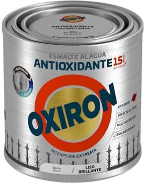 OXIRON Esmalte antioxidante al agua Liso Brillante Blanco 2,5L
