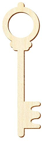 Holz Schlüssel V2 - Deko Basteln 5-50cm, Größe:41cm, Pack mit:1 Stück