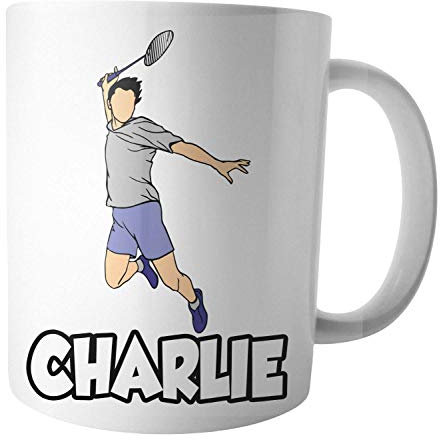 AK Giftshop Personalised Mug - Badminton - Gift - Birthday - Christmas - Stocking Filler - Secret Santa