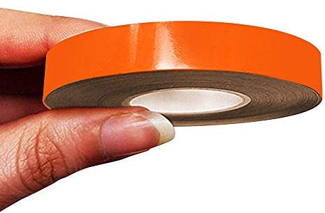 4R Quattroerre.it 10501 Franjas Trim Tiras Adhesivas para Coche, Naranja KTM, 10 mm x 10 MT