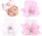 DRESHOW 3 Stück Neugeborenen Krankenhaus Hut Infant Baby Hut Mütze Mit Großen Bogen Weichen Niedlichen Knot Kindergarten Mütze