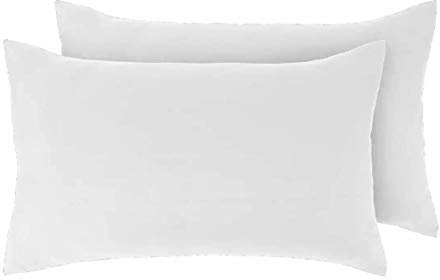 Beldora Pair of Pillowcases 2 Pack Pillow Cases Covers Anti-Allergy Anti-Bacterial Super Soft Touch Brushed Microfibre (White)