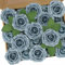 N&T NIETING Künstliche Blumen Rosen, 25 Stück Deko Blumen Fake Rosen mit Stielen DIY Brautjungfer Brautsträuße, Valentinstag, Muttertag, Hochzeitsfeier, Babyparty, Zuhause Dekoration, Staubiges Blau